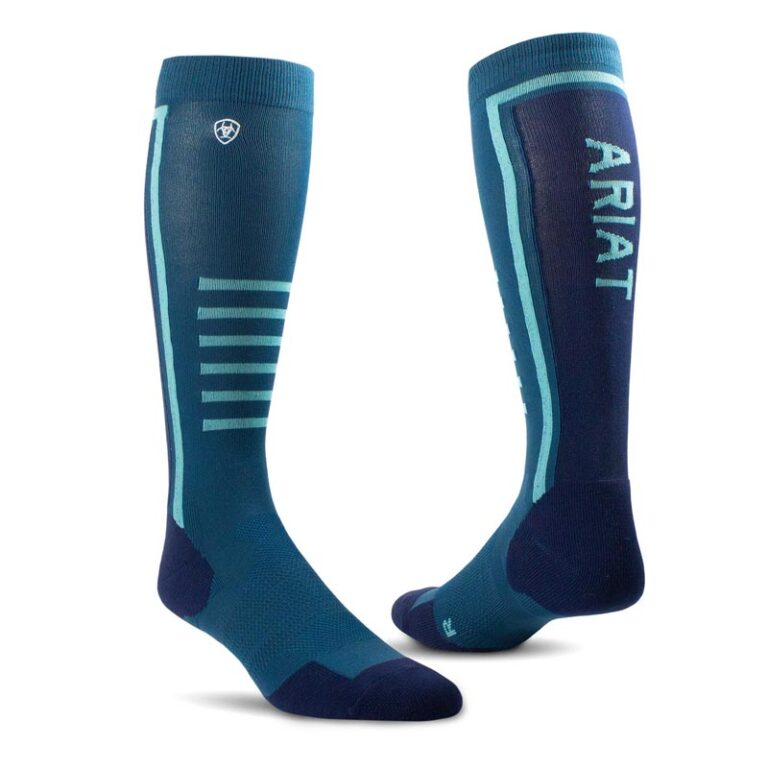 ariat-ariattek-slimline-performance-sock-saxony-front